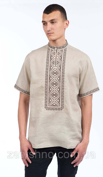 Вишиванка чоловіча льон Київ - фото 3
