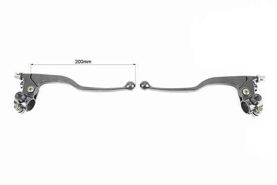 Важелі керма ліве, праве з кріпленням під дзеркало, к-кт 2шт (М10 права-ліва) МОТО CG/CB, тип 2 Киев