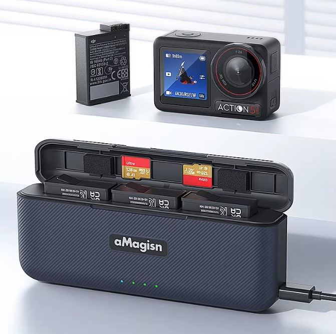 Зарядка Action 6/5 Pro/Osmo 360 швидка на три слоти 20Вт PD3 aMagisn AA19 Київ - фото 4