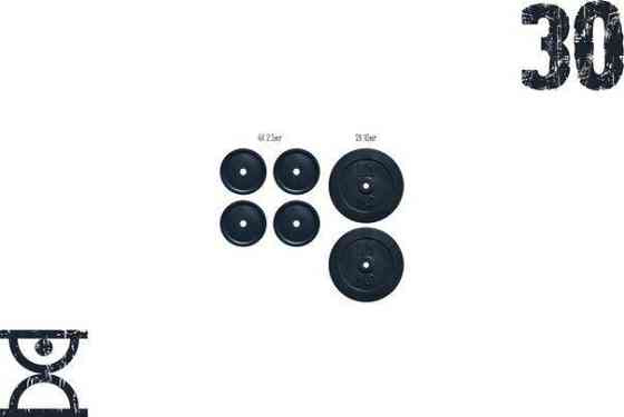 Набір блінів 30кг (4х2.5 і 2х10) на гриф 25,30,50 мм Гантелі, гирі, штанги та диски граниліт пофарбований Київ