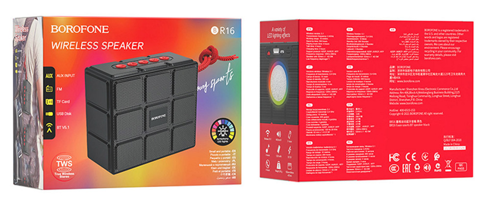 Портативна колонка BOROFONE BR16 Gage чорна Київ - фото 3