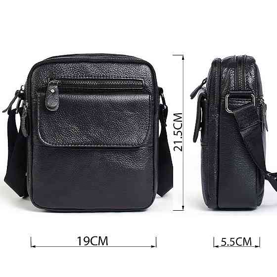 Сумка мужская зернистая Vintage 14704 Черная Киев