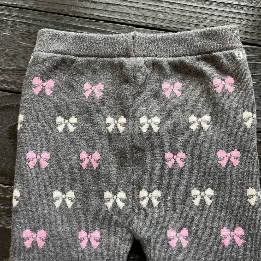 Дитячі Лосіни для Дівчинки Сірі з Бантиками Lizi Kids 2 роки (86-92см) пакунок малюка Киев - изображение 4