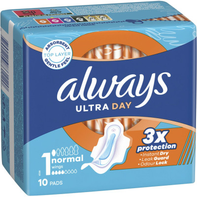 Гигиенические прокладки Always Ultra Day Normal (Размер 1) 10 шт. (8700216861120) Винница - изображение 2
