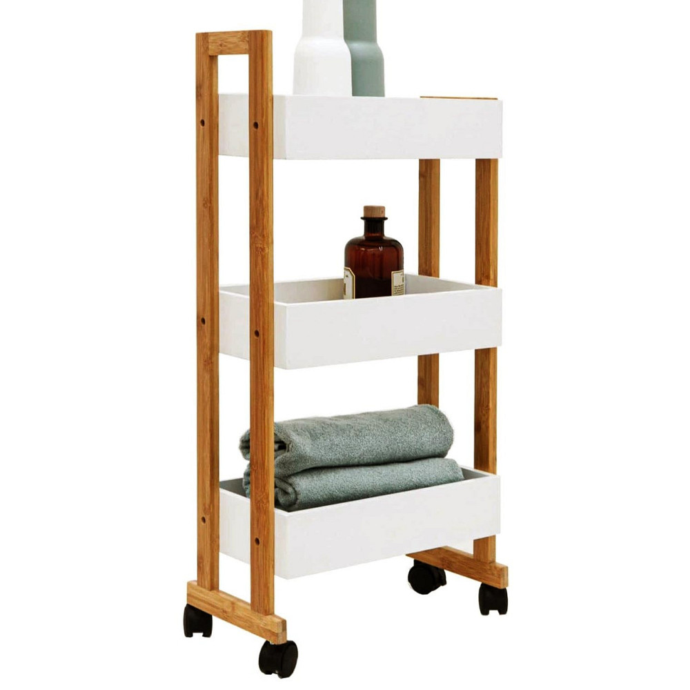 Етажерка для ванної на коліщатах "Крінтер" охра-зефір Миколаїв - фото 1