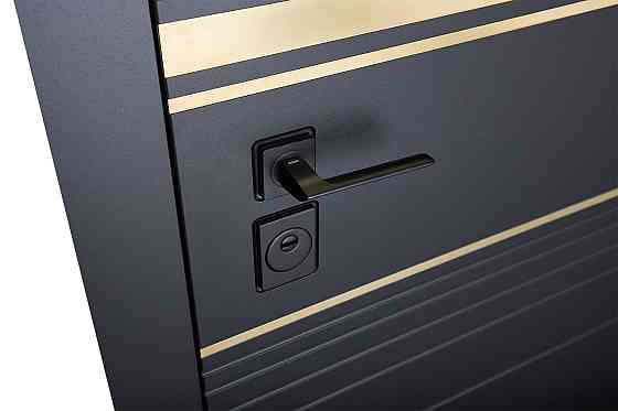 Вхідні двері Abwehr Megapolis MG3 Goldy 545 Чорна шагрень + Білий супермат 860*2050 мм Київ