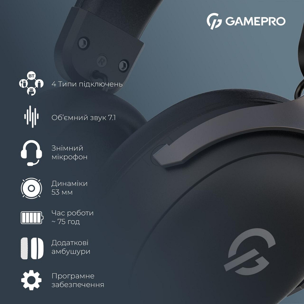 Гарнітура GamePro Asgard Freya Pro Black (HSW201B) ( 11607 ) Харків - фото 15