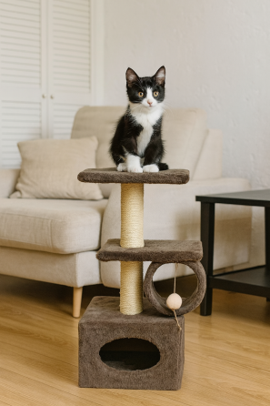 Дряпка Природа Саванна для котив з барабаном капучино 38x38x90 см Київ