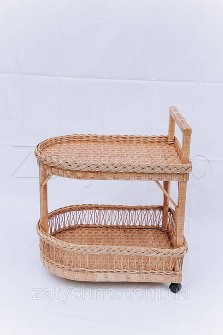 Стол-поднос плетеный | журнальный столик из лозы | столик плетёный из лозы Киев - изображение 3