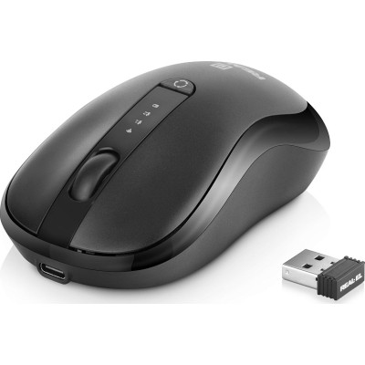 Мишка REAL-EL RM-450W Wireless/Bluetooth Black/Gray (EL123200046) Вінниця - фото 1