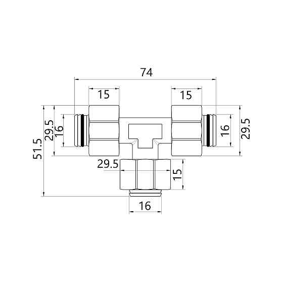Трійник обтискний Thermo Alliance Standart 20 SD158W202020 Київ