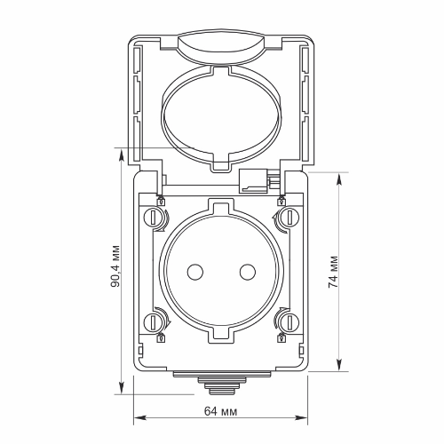 BINERA сірий Розетка зовнішня 1-а з кришкою IP65 Videx Житомир - изображение 4