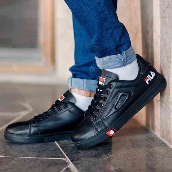 Мужские Кроссовки FILA Черные Кеды Фила Кожаные (размеры: 40,41,42,43,44) Видео Обзор Днепр