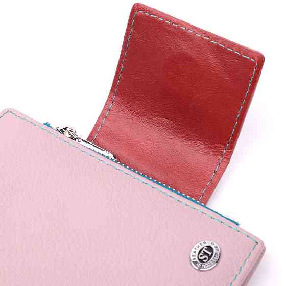 Цікаве портмоне з монетницею для жінок із натуральної шкіри ST Leather 19452 Бежевий Київ