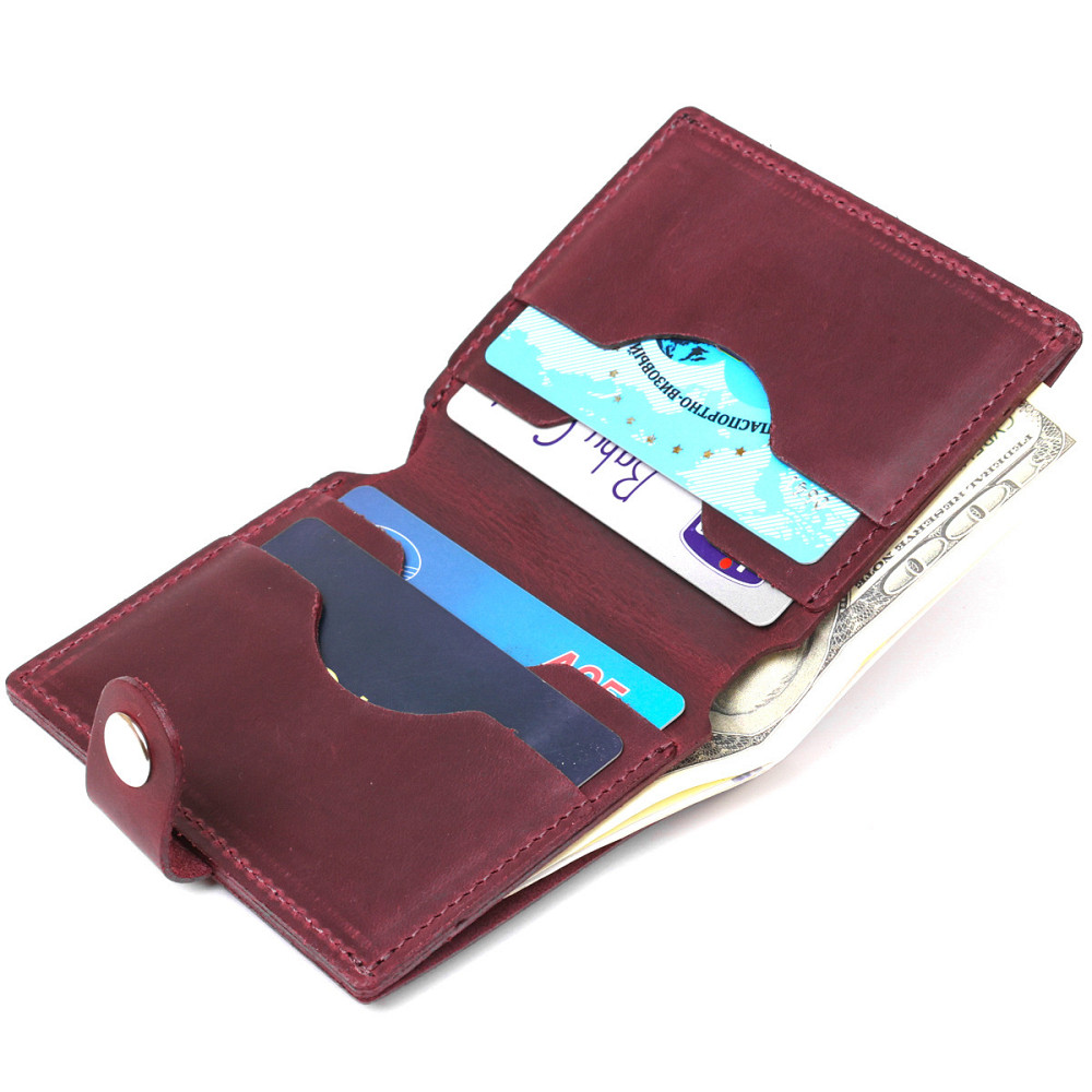 Модне жіноче вінтажне портмоне Бордовий (SHVIGEL) Київ - фото 1