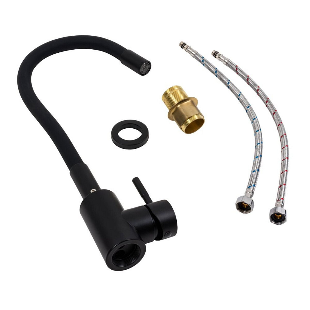 VALESO Кухонний змішувач гнучкий VALESO NES-ZZ45 чорний Киев - изображение 4