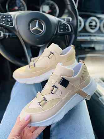 Abbi Кроссовки женские ABBI бежевые натуральная кожа 39р. (CORI-02) Коломия