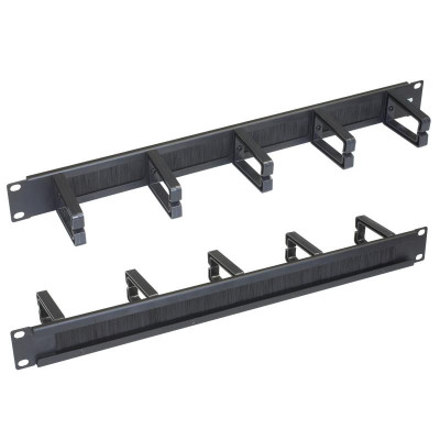 Кабельный организатор 19" 1U 5 колец, односторонний, со щеткой Zpas (T-SO-900-008) Винница - изображение 1