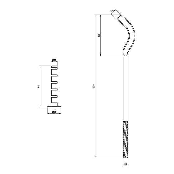 Кріплення Thermo Alliance Standart на чавунний радіатор 10х280 мм SD113280 Київ