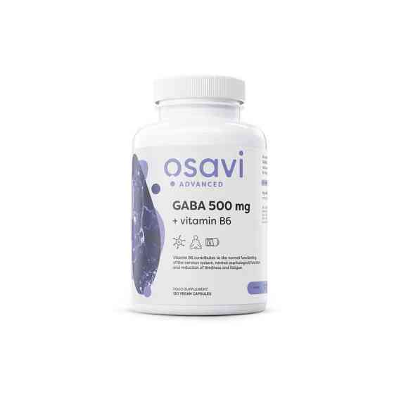 ГАМК + Вітамін B6 Osavi Gaba (500 mg + Vitamin B6) Vegan 120 caps Луцьк
