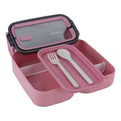 Ланч-бокс детский Kite двойной с наполнением 1400 мл, розовый (K23-183-3) Винница