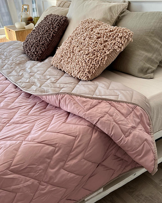 Покривало IDEIA Izzy 240х260 см пудра-сірий (56861223) Чернівці - фото 3