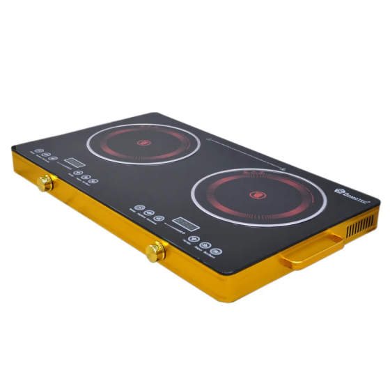 Настільна двоконфоркова інфрачервона плита Domotec MS-5881 7000W: сенсорна, склокераміка, таймер, захист Одеса