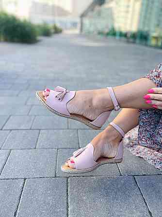 M.KRAFT Босоніжки жіночі пудрові M.KRAFT 0532 косичка літні з натуральної шкіри / Літнє взуття Коломыя