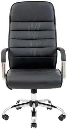 Офісне Крісло Керівника Richman Lion Хром М1 Tilt Чорний Київ