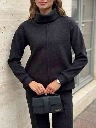 Жіночий стильний костюм-двійка Ангора-кашемір Чорний, 50/52 Одеса