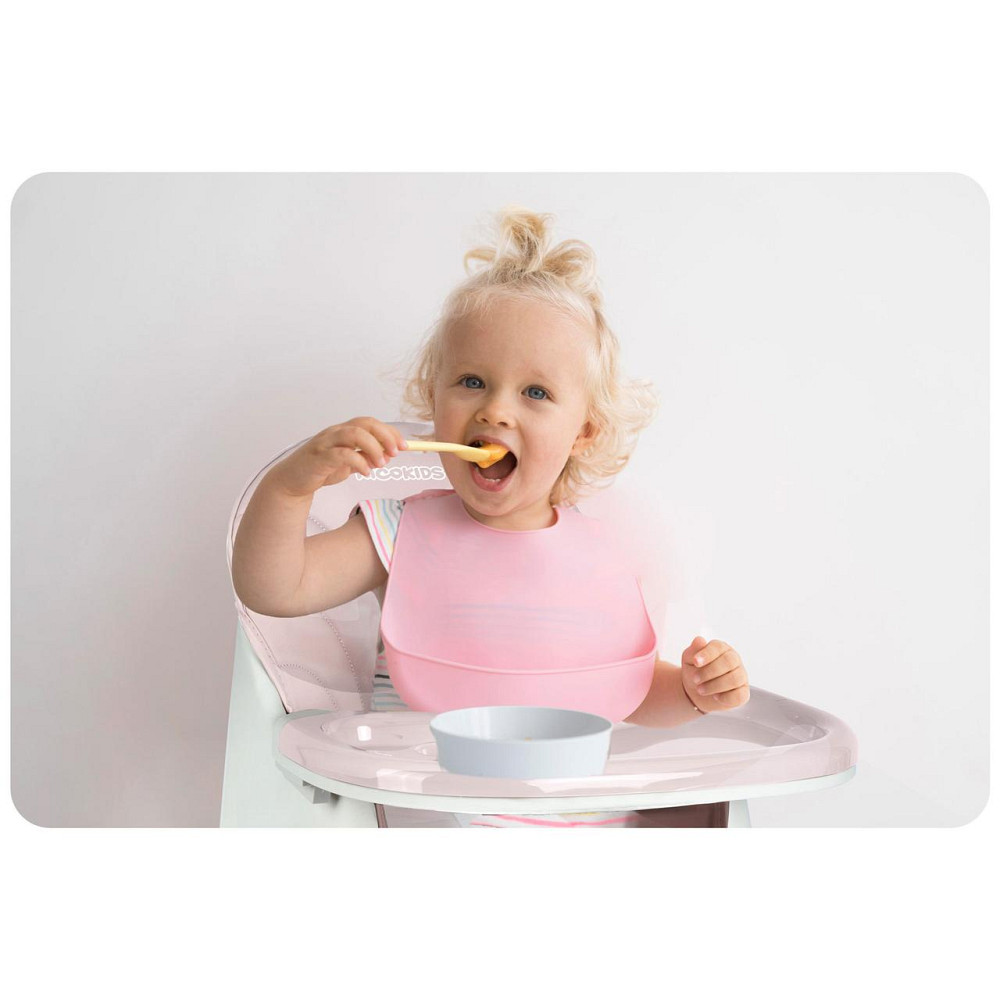 Стільчик для годування зі столиком Ricokids Milo 79 х 62 х 94 см - рожево-білий Київ - фото 10