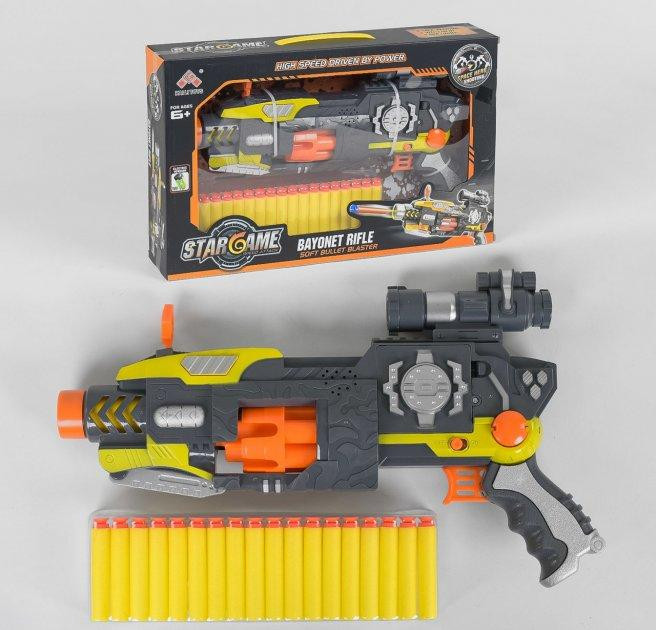 Автомат іграшковий на м'яких шарах звук вібрація на батарейках (SB 416) Чернігів - фото 1