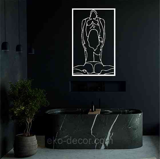 Декоративне настінне Панно «По дорослому 18+», Декор на стіну 90*57 см, Білий Київ