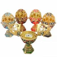 Яйце-скринька Ажурне з годинником у стилі Фаберже Київ - фото 1