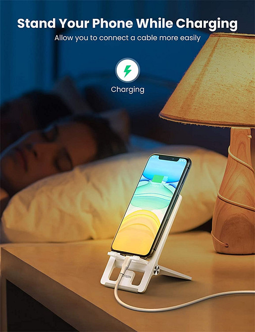 Настільна підставка для телефону UGreen складна телефонна док-станція (Біла) Николаев - изображение 4