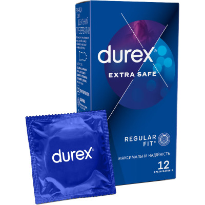 Презервативи Durex Extra Safe з силіконовою змазкою максимальна надійність 12 шт. (5010232954205) Вінниця - фото 1
