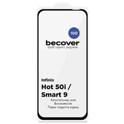 Стекло защитное BeCover Infinix Hot 50i (X6531) 10D Black (712713) Винница