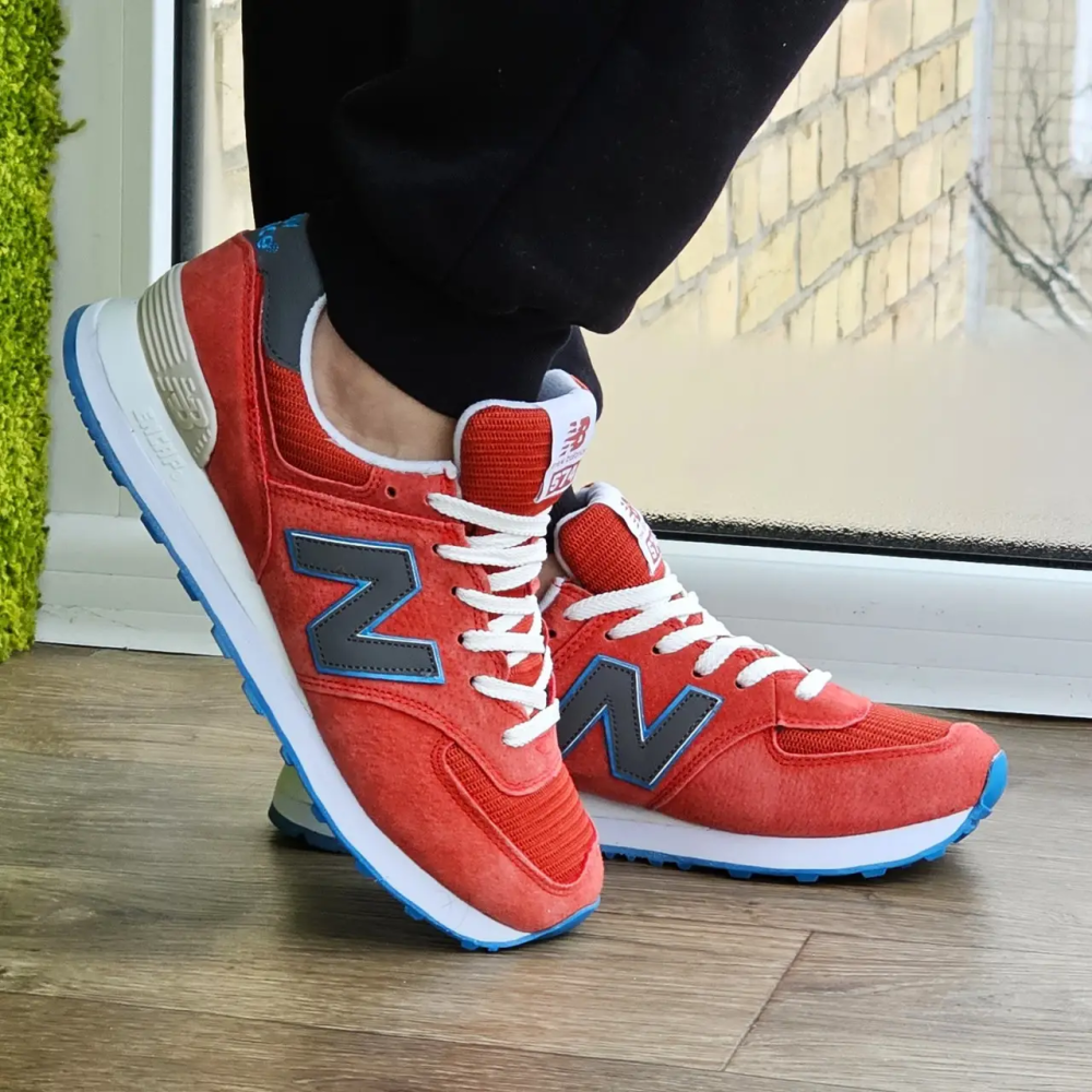 Чоловічі Кросівки New Balance 574 Червоні Нью Балансі (розміри: 41,42,43,45) Відео Огляд Дніпро - фото 8