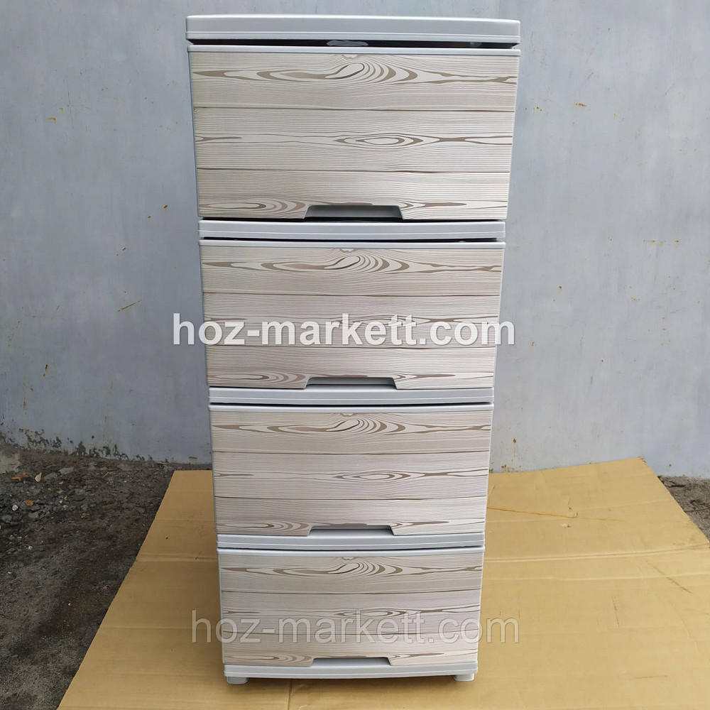 Комод пластиковий на 4 ящики беж "Дерево" Алеана Харків - фото 8