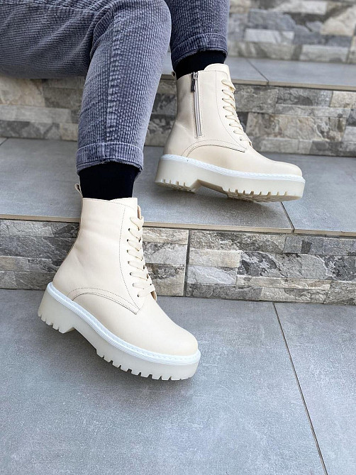 Черевики жіночі GREMMY бежеві натуральна шкіра зима 38р. (4219) Коломия - фото 7