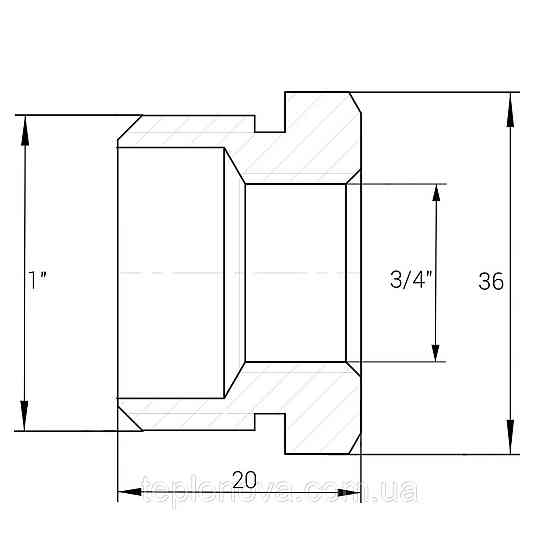 Футорка 1| х3/4" НВ нікельована NF543S OPTIMUM Чернівці