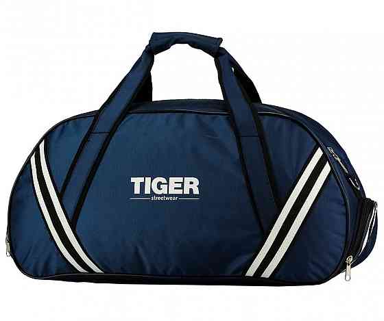 Сумка спортивна Tiger зі смугами 56х29 темно-синя S241201 Київ
