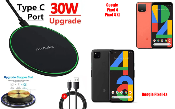 Бездротовий зарядний пристрій Copper до 30W для Google Pixel 10, Google Pixel 10a, USB-C, LED Київ