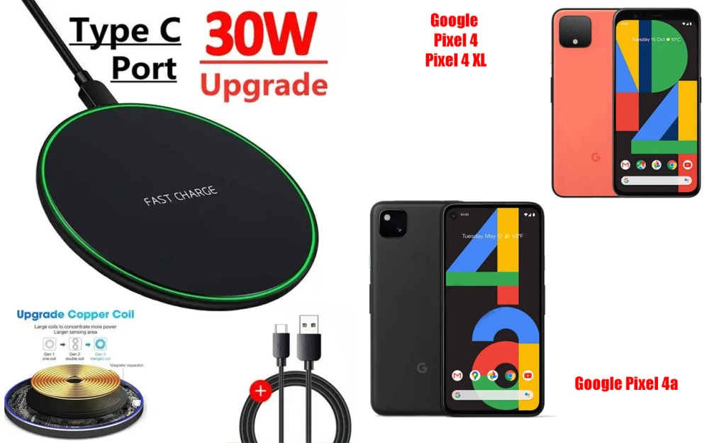 Бездротовий зарядний пристрій Copper до 30W для Google Pixel 10, Google Pixel 10a, USB-C, LED Київ - фото 5