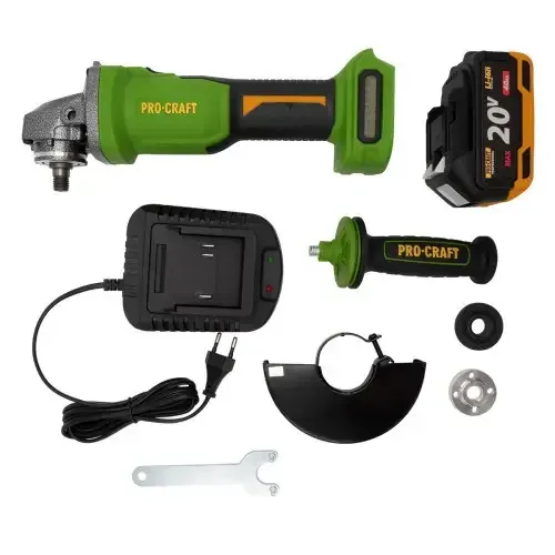 Болгарка безщіткова акумуляторна Procraft PWA220 ,Акумуляторна болгарка без щіток 20В 4 А. г,Бездротові болгарки Львів - фото 2