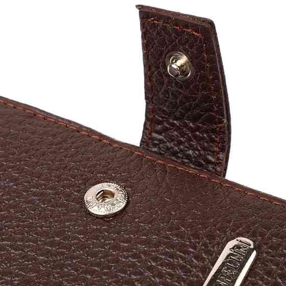 Практичний горизонтальний гаманець для чоловіків із натуральної шкіри флотар CANPELLINI 21886 Коричневий Київ