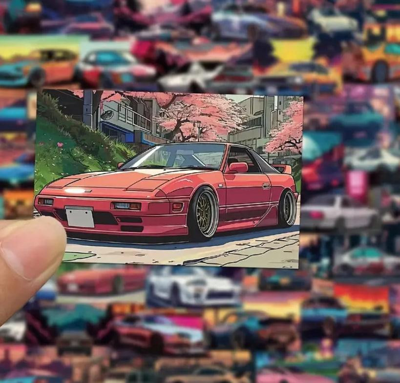 Стикеры ретро гонки, автомобили. Водонепроницаемые виниловые наклейки, авто стикерпак, наклейки гоно Киев - изображение 5