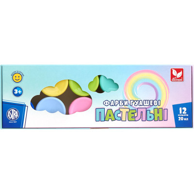 Гуашеві фарби Школярик Пастельні 12 кольорів (301118001-UA) Вінниця - фото 1