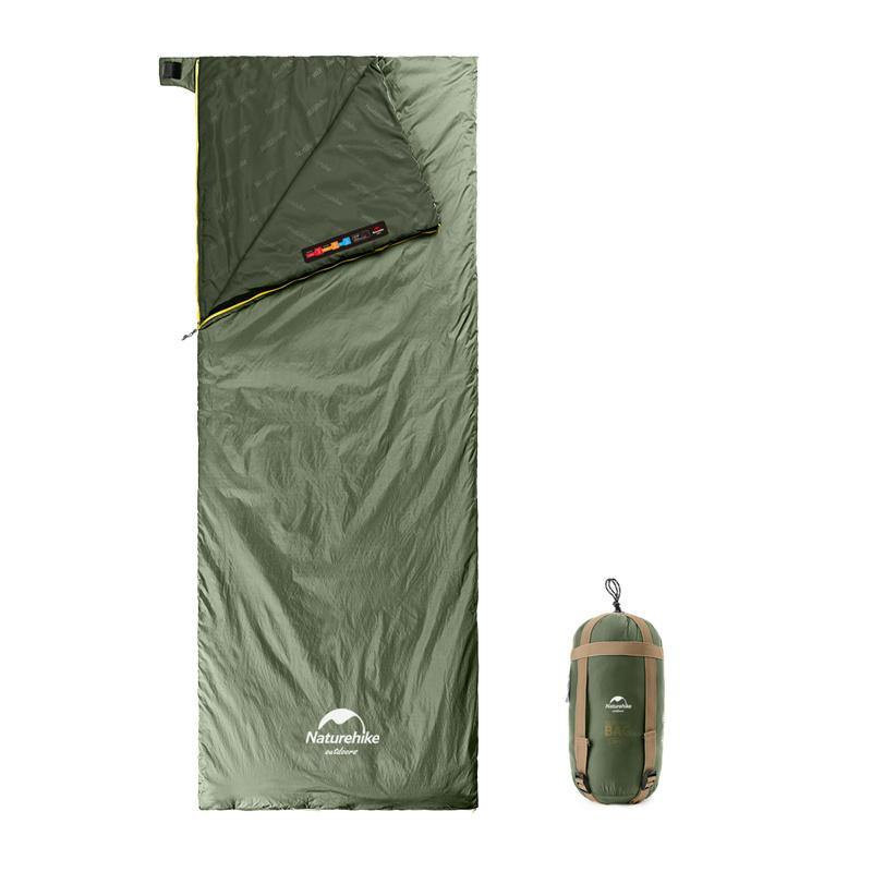 Спальник сверхлегкий Naturehike Summer LW180 NH21MSD09 левый, (15°C), pp M, зеленый Ровно - изображение 1