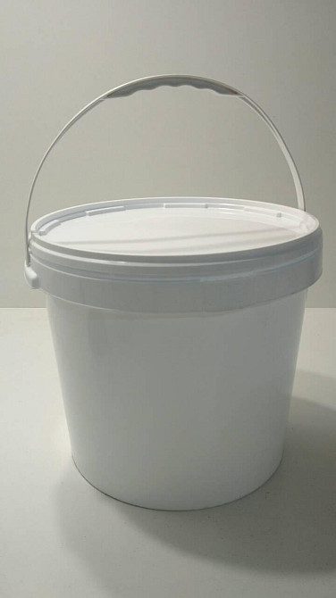 Ведро круглое с крышкой 20 л, белое (1 шт) Харьков - изображение 2
